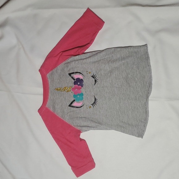 Glitter Unicorn 3/4 Sleeve Tee - Picture 1 of 1